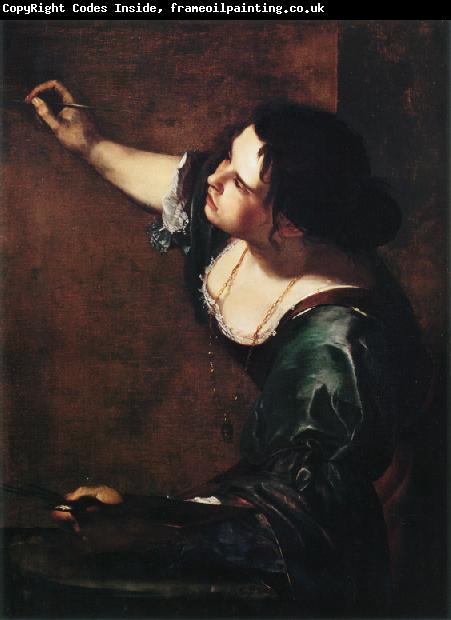 Artemisia  Gentileschi Self-Portrait as the Allegory of Painting (mk25)